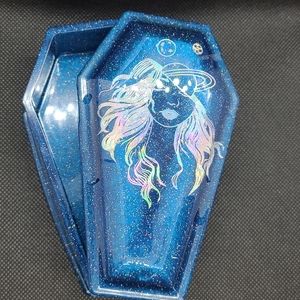 Handmade resin coffin trinket box